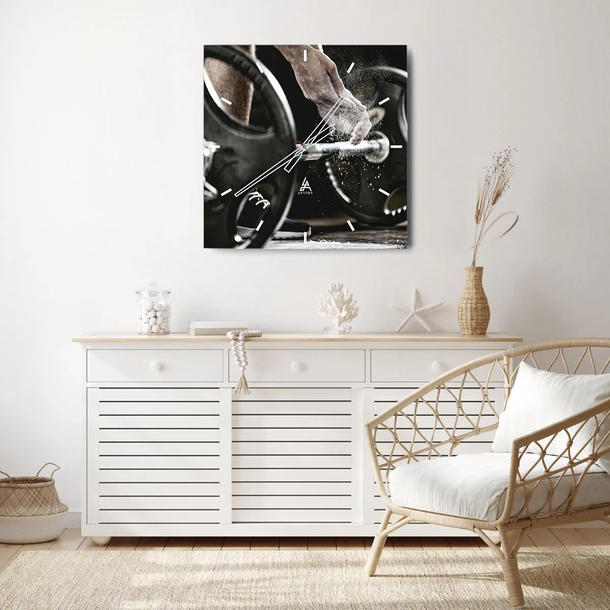 Relógio de parede - Relógio em vidro - Desafio aceite! - 30x30 cm