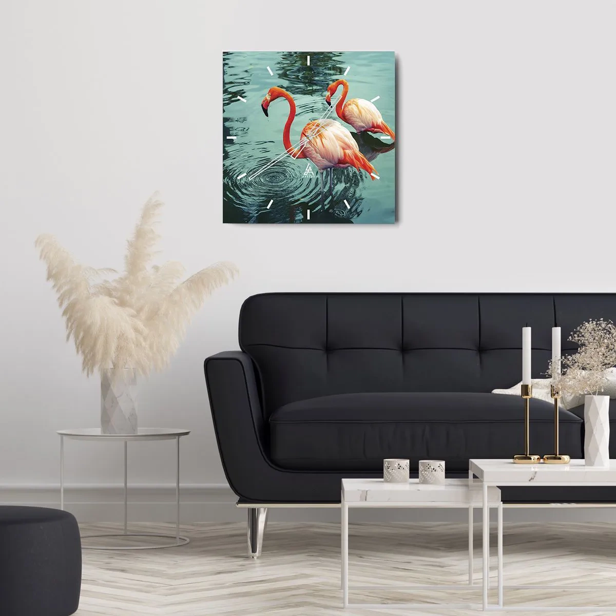 Relógio de parede - Relógio em vidro - Estamos na moda agora - 40x40 cm