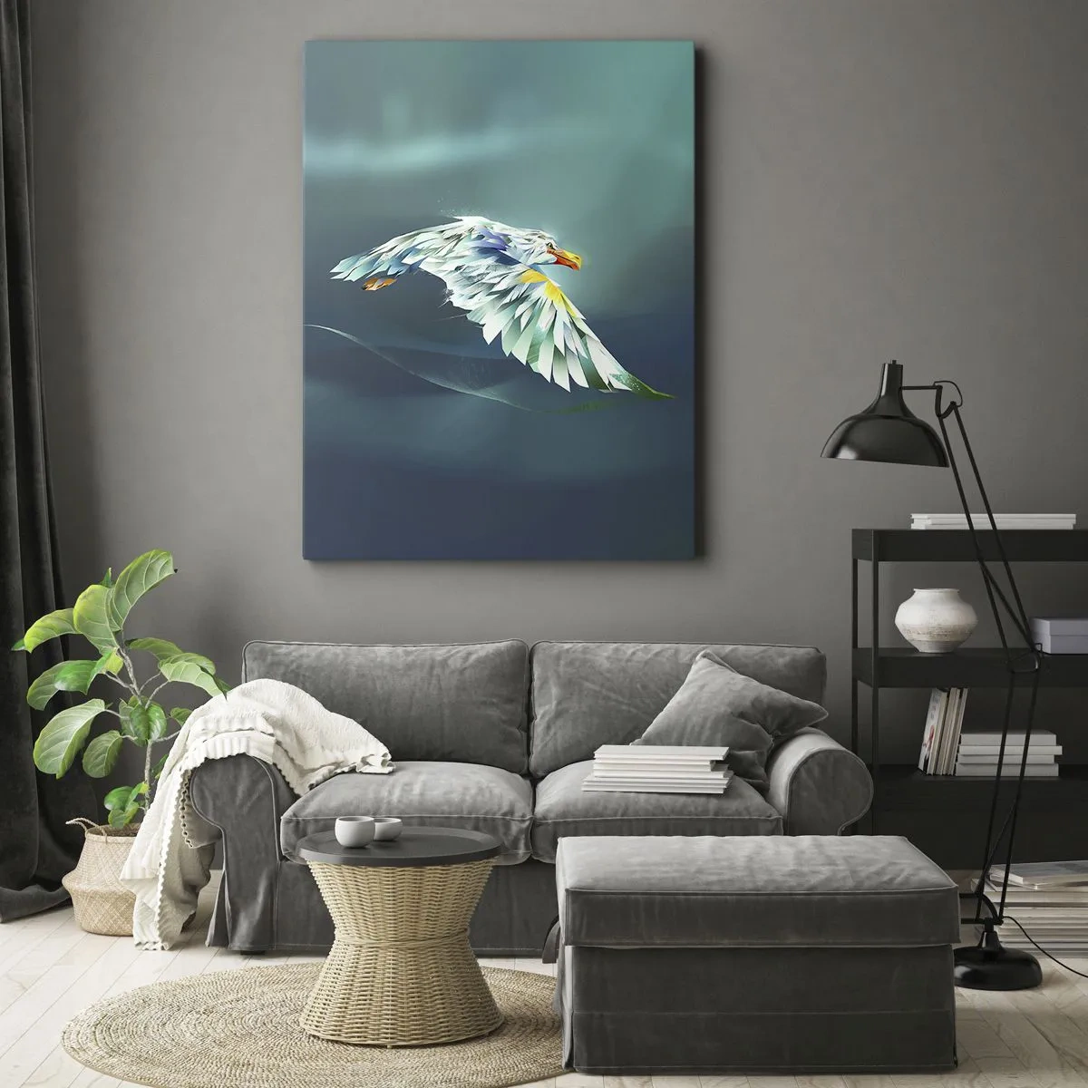 Quadro em tela - O poder da águia - 50x70 cm