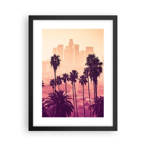 Pôster com moldura preta - Paisagem californiana - 30x40 cm