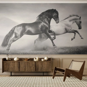 Papel de Parede Premium Canvas - Anjos e demônios - Animais, Cavalos, Natureza - 450x315 cm