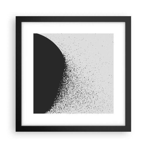Pôster com moldura preta - Movimento das moléculas - 30x30 cm