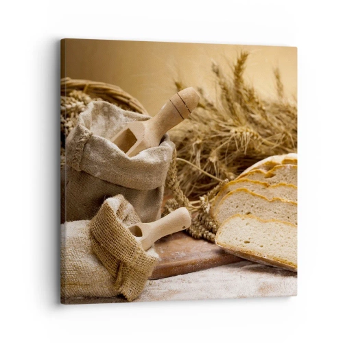 Quadro em tela - Pão de cada dia - 30x30 cm