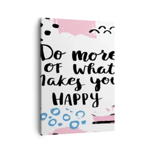 Quadro em tela - Como ser feliz - 50x70 cm