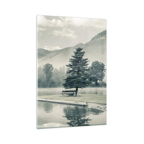 Quadro em vidro - O lago ainda está a dormir - 80x120 cm