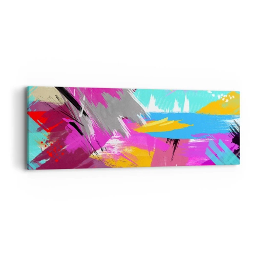 Quadro em tela - Pinte, pinte, mais uma vez - 90x30 cm