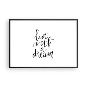 Pôster com moldura preta - Of course - 100x70 cm