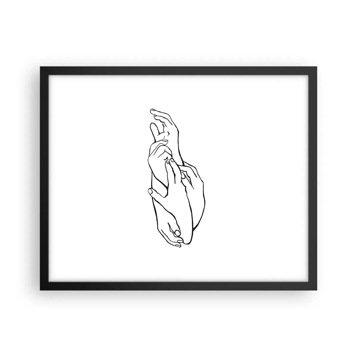 Pôster com moldura preta - Bom toque - 50x40 cm