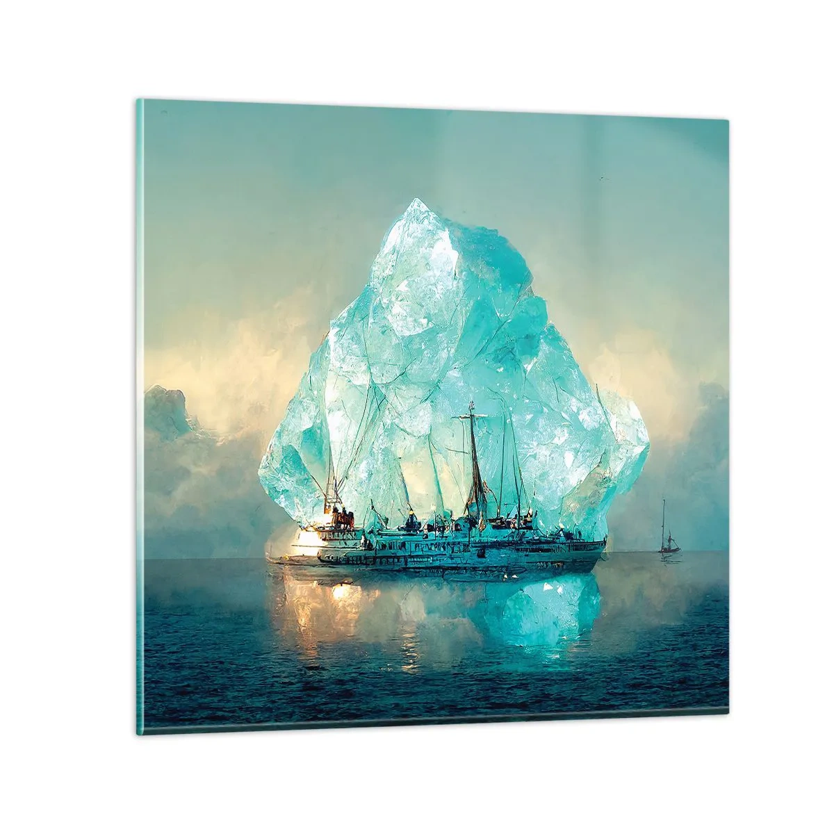 Quadro em vidro - Diamante Ártico - 30x30 cm