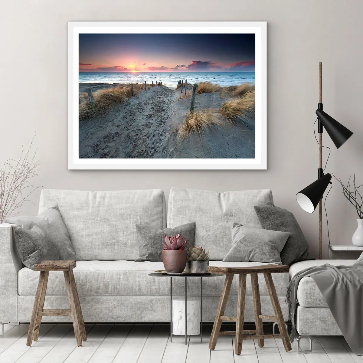 Pôster em moldura branca - Derramou um arco-íris de esplendor radiante.... - 100x70 cm