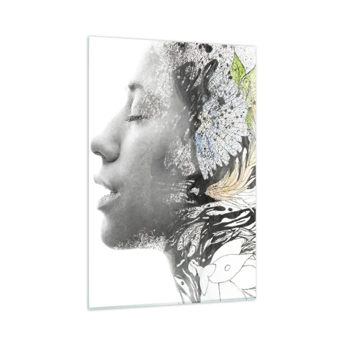 Quadro em vidro - Imersa na natureza - 80x120 cm