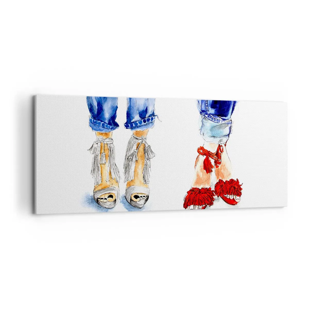 Quadro em tela - Por que não vamos passear? - 120x50 cm