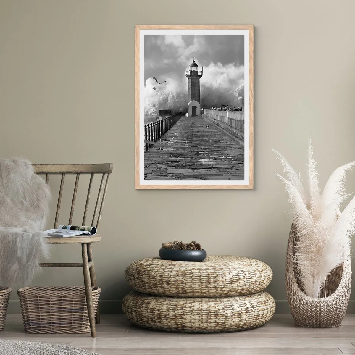 Pôster com moldura de carvalho claro - Destemida - 40x50 cm