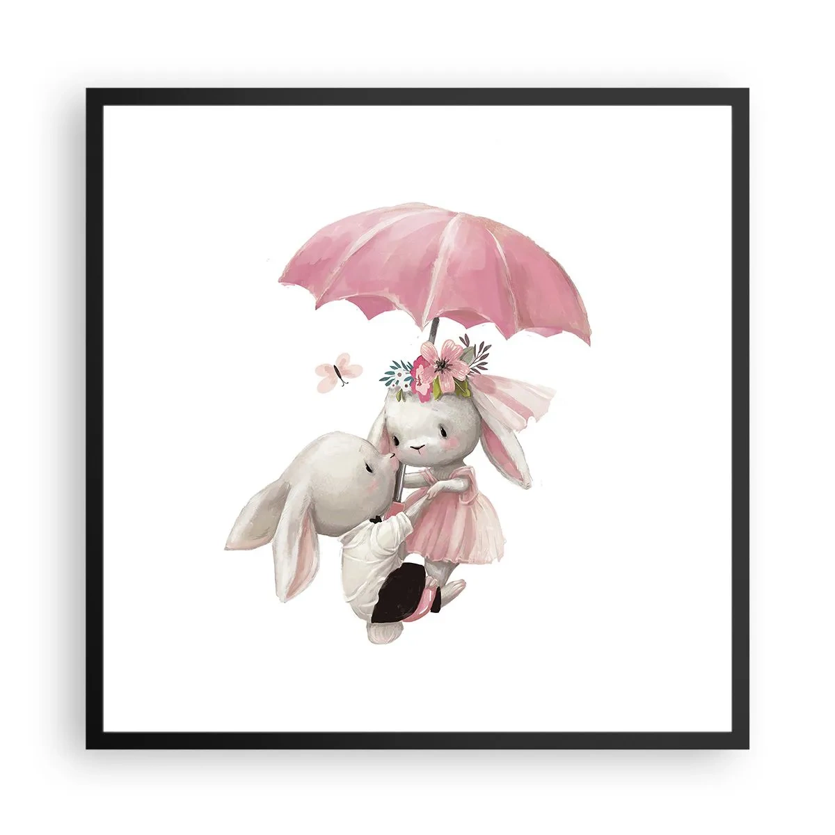 Pôster com moldura preta - Isso é amor - 60x60 cm