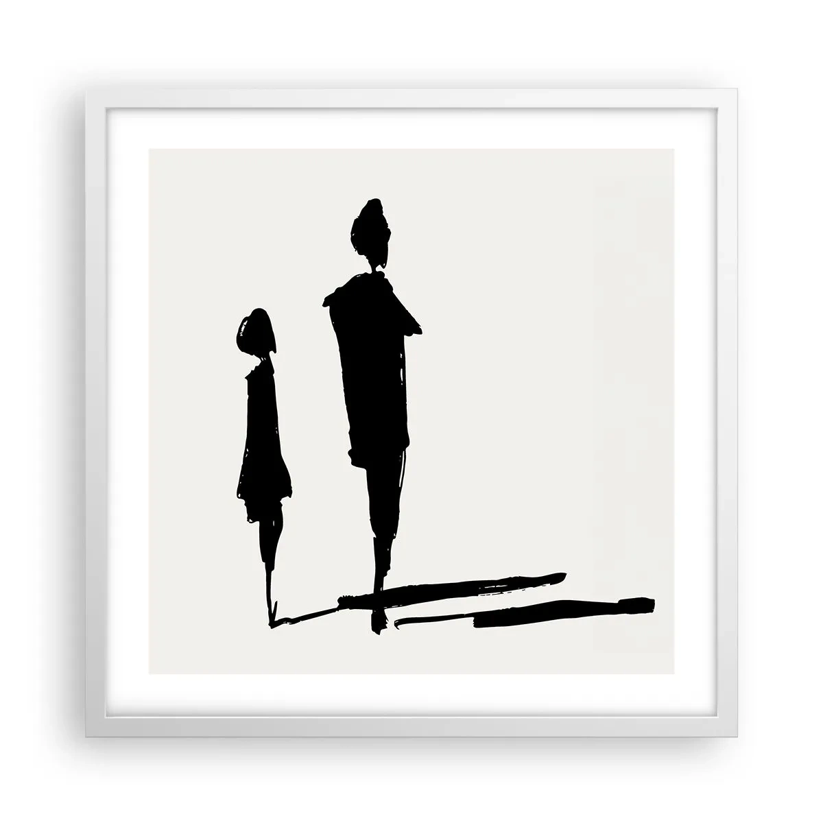 Pôster em moldura branca - Certeza que juntos? - 50x50 cm