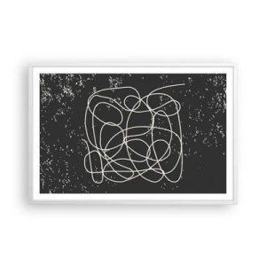 Pôster em moldura branca - Pensamentos errantes - 91x61 cm