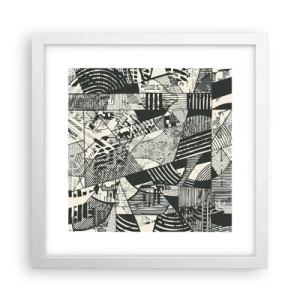 Pôster em moldura branca - A dinâmica do presente - 30x30 cm