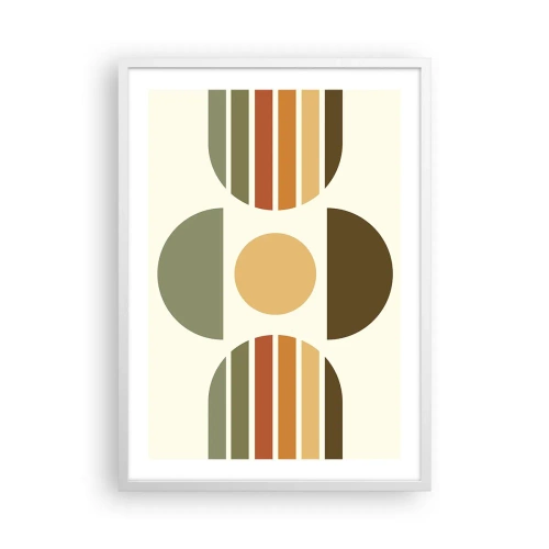 Pôster em moldura branca - Em tons terrosos - 50x70 cm