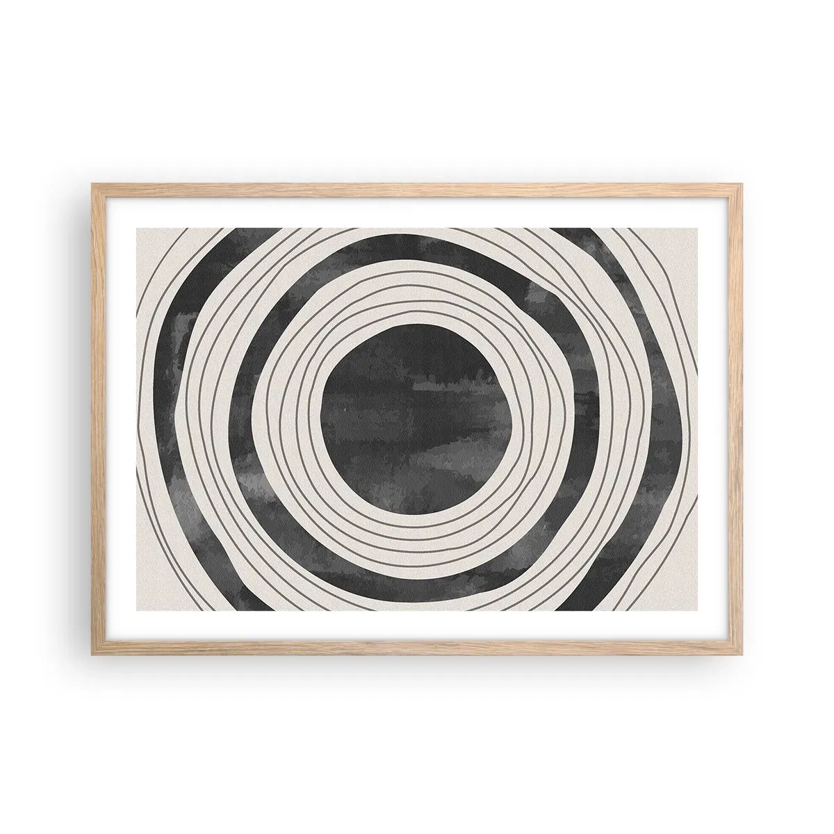 Pôster com moldura de carvalho claro - Direito ao ponto - 70x50 cm