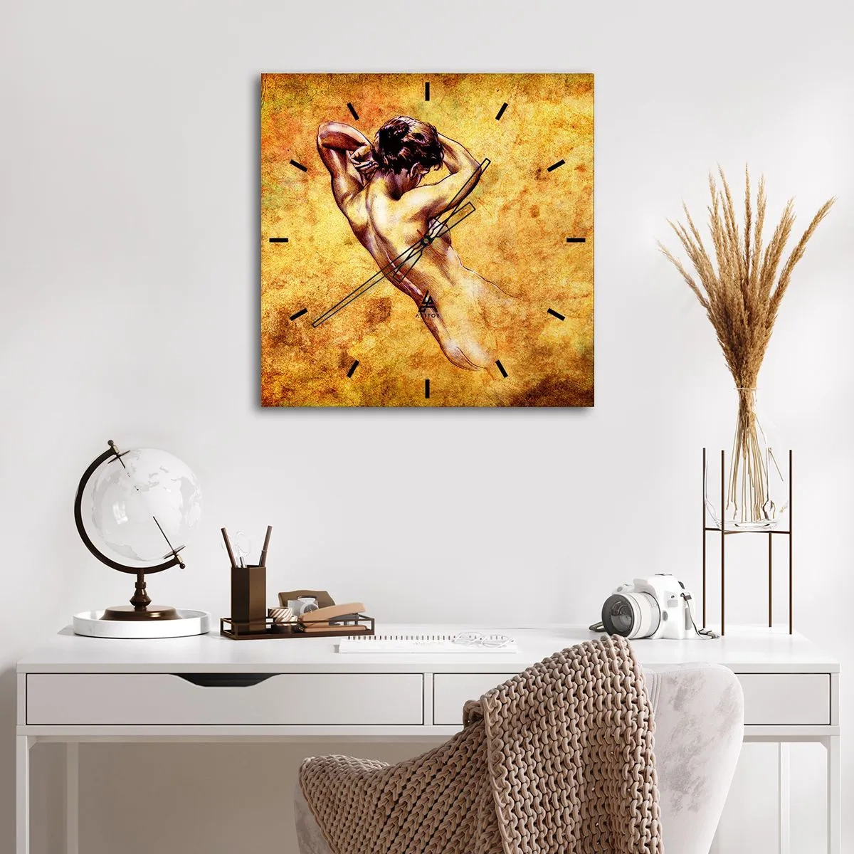 Relógio de parede - Relógio em vidro - Descoberta, mas ainda um mistério - 40x40 cm