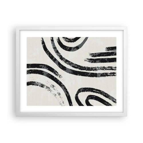 Pôster em moldura branca - Meio parado - 50x40 cm