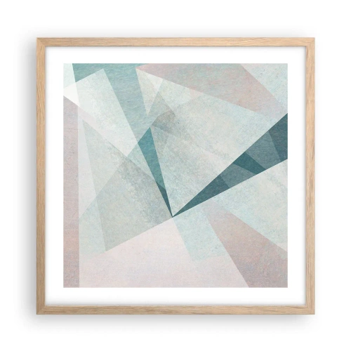 Pôster com moldura de carvalho claro - Calmo, embora dinâmico - 50x50 cm