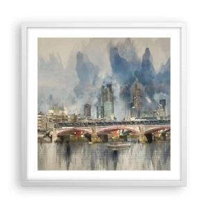 Pôster em moldura branca - Londres em toda a sua glória - 50x50 cm