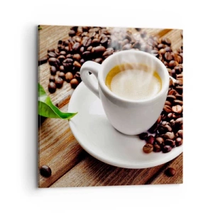 Quadro em tela - Pausa para um café - 70x70 cm