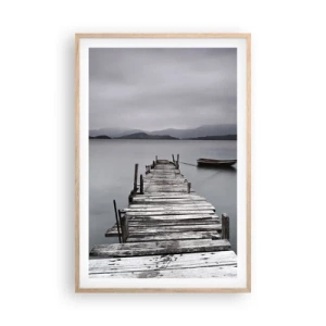 Pôster com moldura de carvalho claro - Amanhã pode ir - 61x91 cm