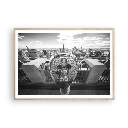 Pôster com moldura de carvalho claro - A cidade das cidades - 100x70 cm