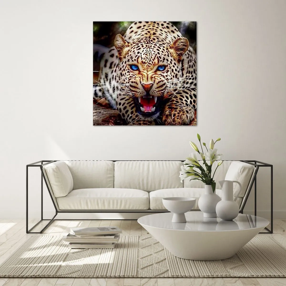 Quadro em vidro - A raiva não afeta a beleza - 50x50 cm