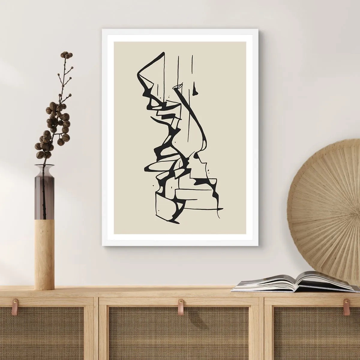 Pôster em moldura branca - Talvez uma paisagem - 50x70 cm