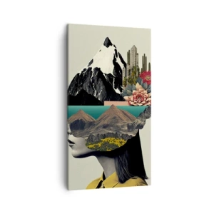 Quadro em tela - Mulher – sempre um mistério - 45x80 cm