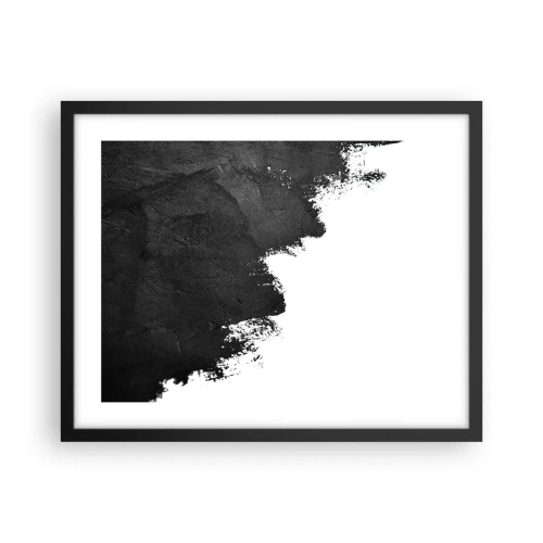 Pôster com moldura preta - Elementos: terra - 50x40 cm