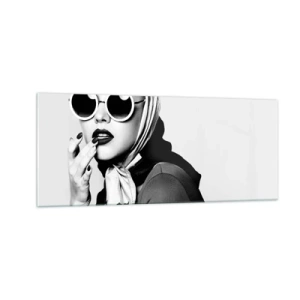 Quadro em vidro - Saudações dos anos 60 - 100x40 cm