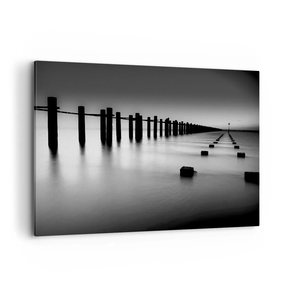 Quadro em tela - O cinza no nevoeiro - 120x80 cm