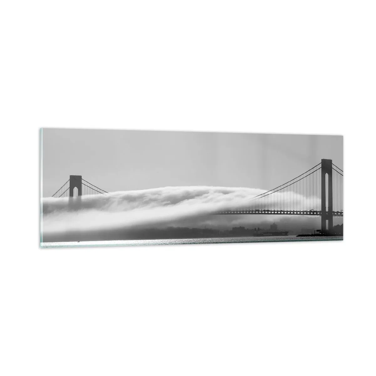 Quadro em vidro - Navegando pelo Golden Gate - 90x30 cm