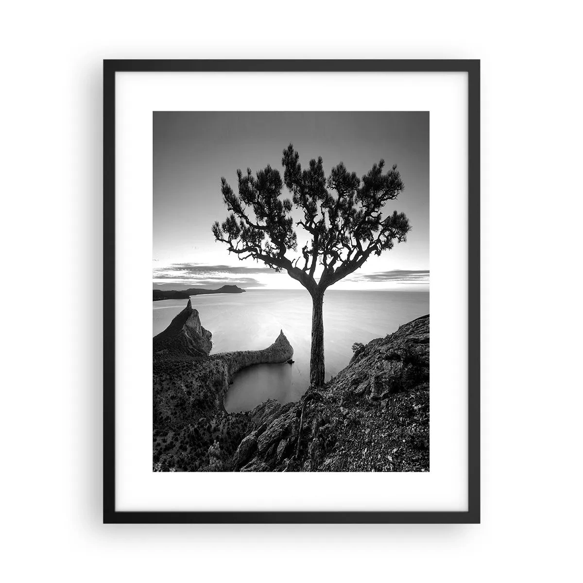 Pôster com moldura preta - Paz até ao horizonte - 40x50 cm