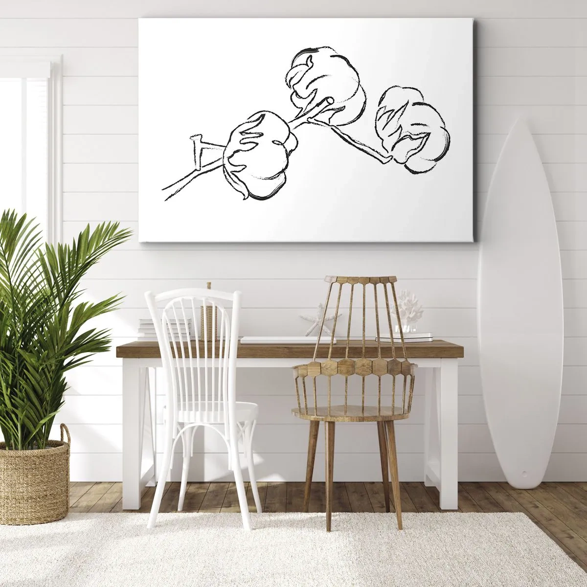 Quadro em tela - Algodão para baixo - 70x50 cm
