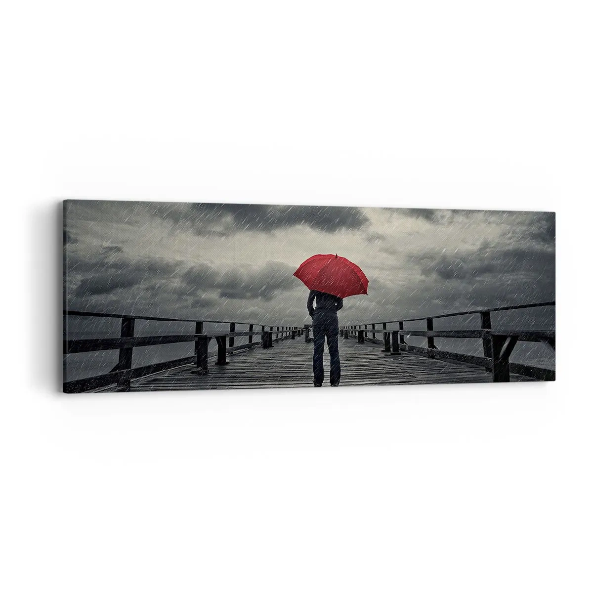 Quadro em tela - Não faz mal que chova - 90x30 cm