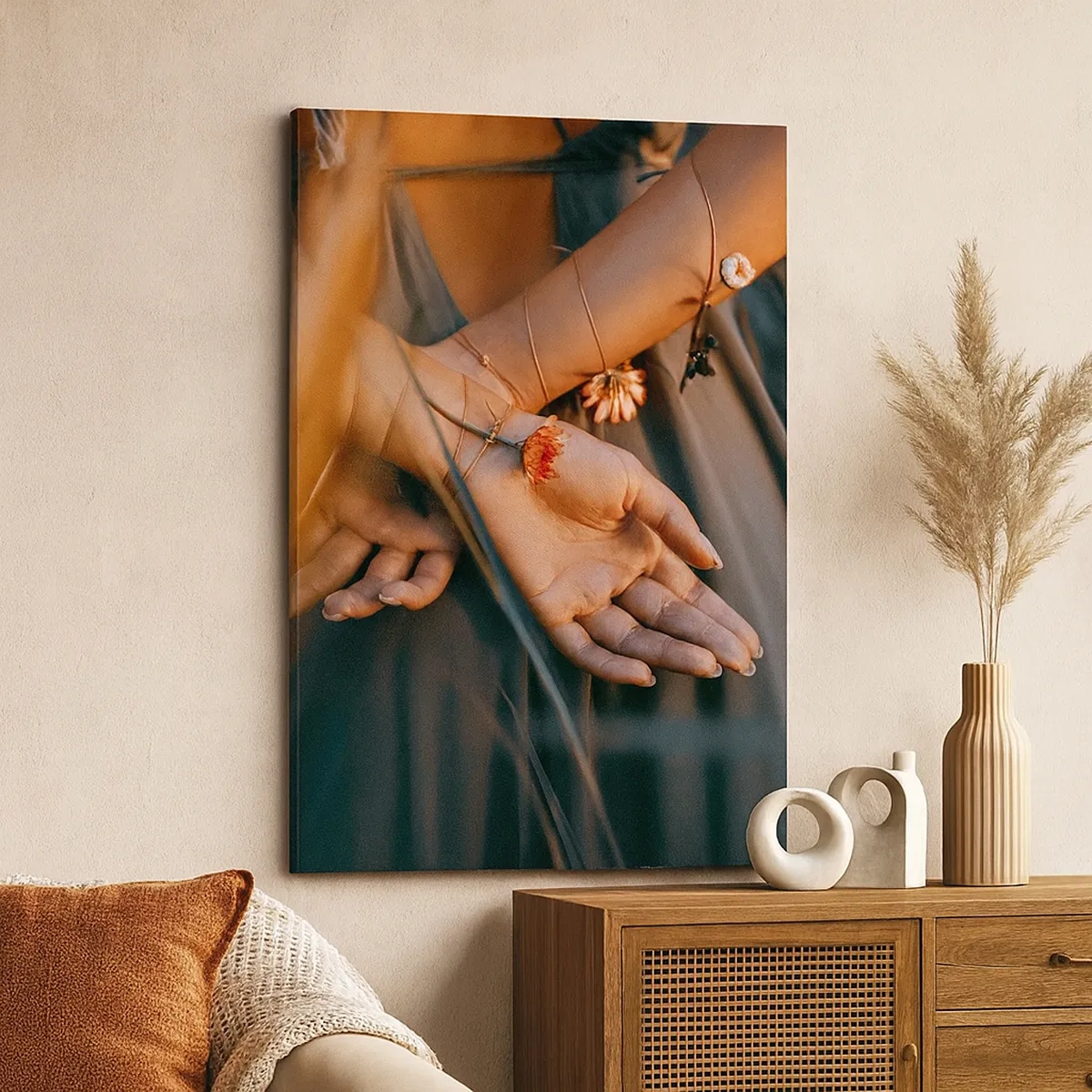 Quadro em tela - Ligada à natureza - 50x70 cm