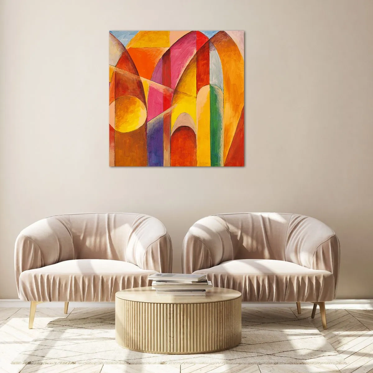 Quadro em vidro - Catedral do Sol - 60x60 cm