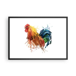 Pôster com moldura preta - Manto real, orgulho real - 70x50 cm