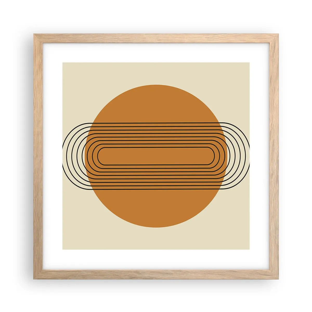 Pôster com moldura de carvalho claro - O plano perfeito - 40x40 cm