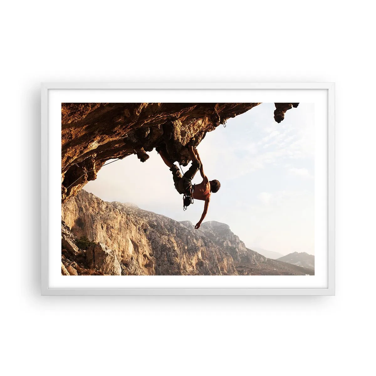 Pôster em moldura branca - O mundo encolhido num punhado de rochas - 70x50 cm