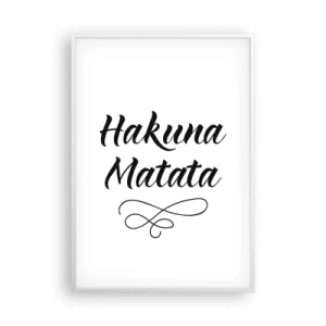 Pôster em moldura branca - O melhor conselho - 70x100 cm