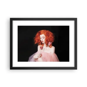 Pôster com moldura preta - Em estilo barroco - 40x30 cm