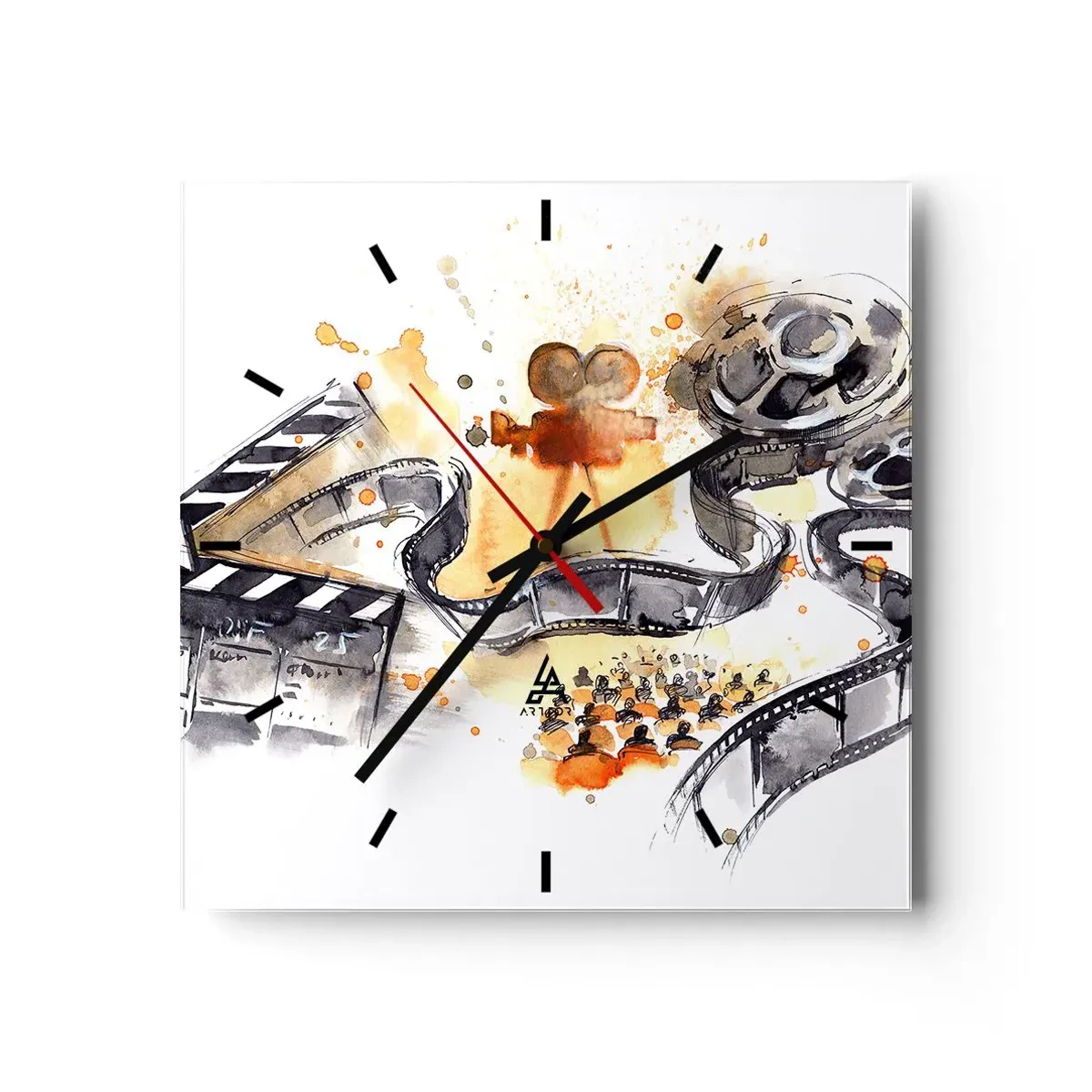 Relógio de parede - Relógio em vidro - Na terra dos sonhos - 40x40 cm