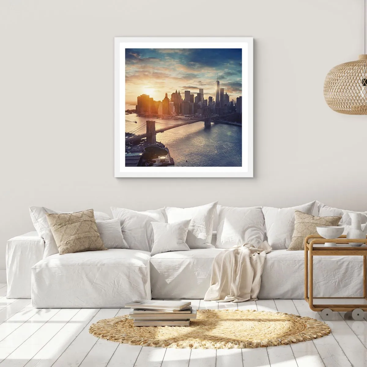 Pôster em moldura branca - Monumento da cultura ocidental - 60x60 cm