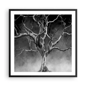 Pôster com moldura preta - Primitivo e sagrado - 60x60 cm